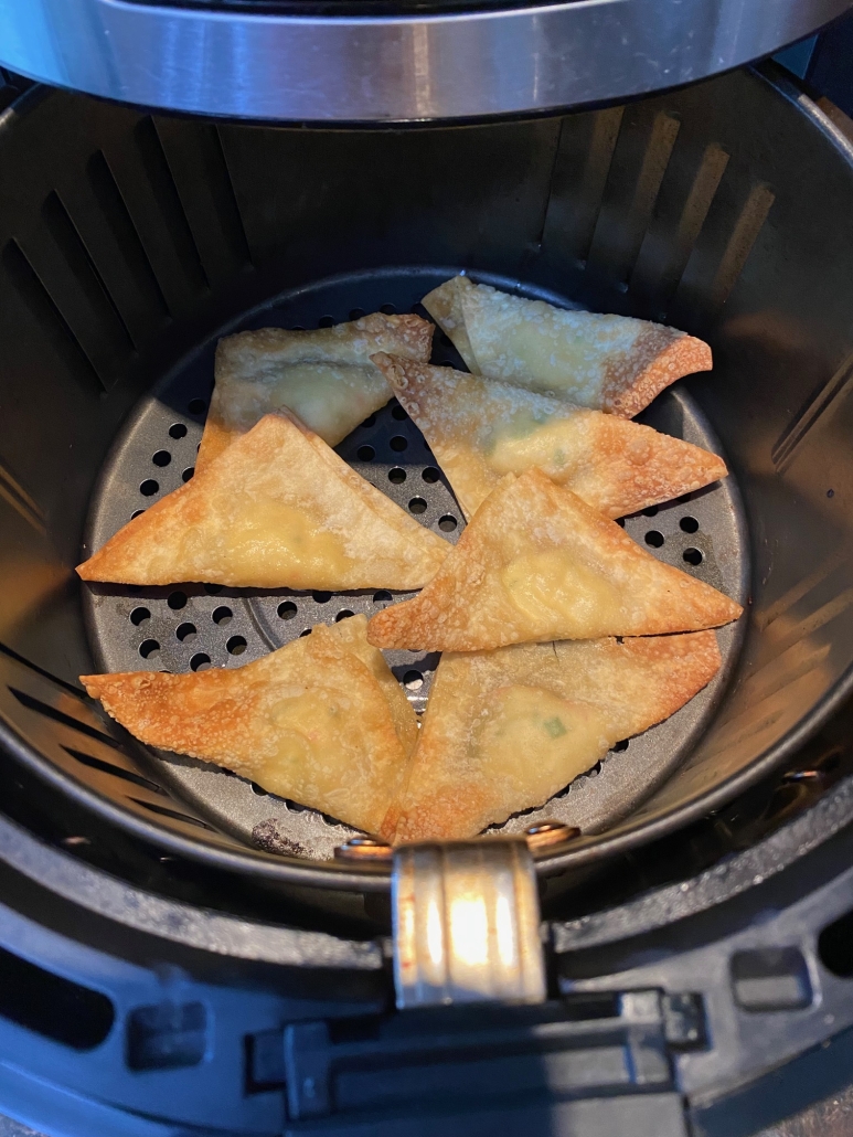 frozen crab rangoon cooked in air fryer