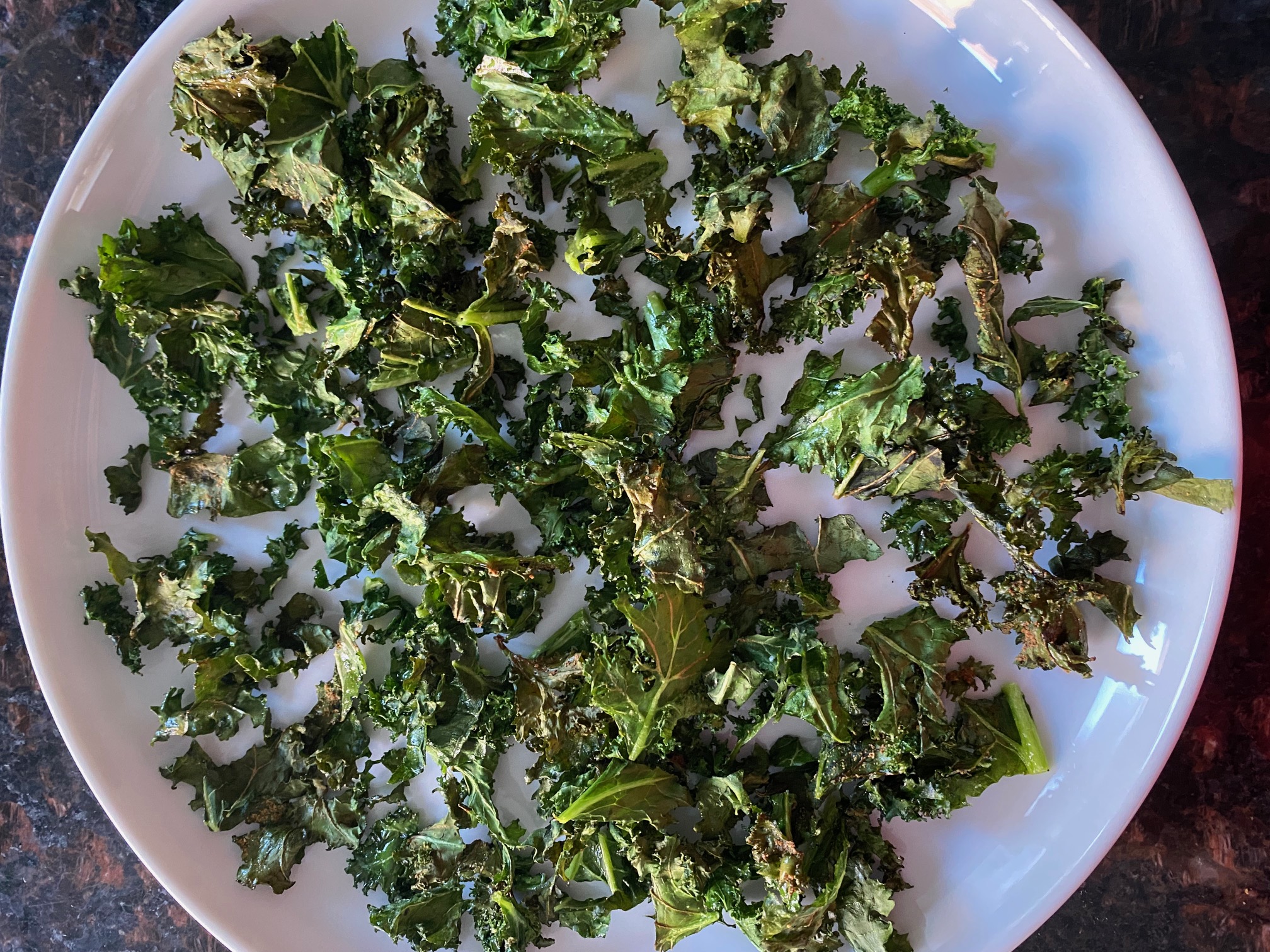 Umami Kale Chips in the Air Fryer Rotisserie Basket