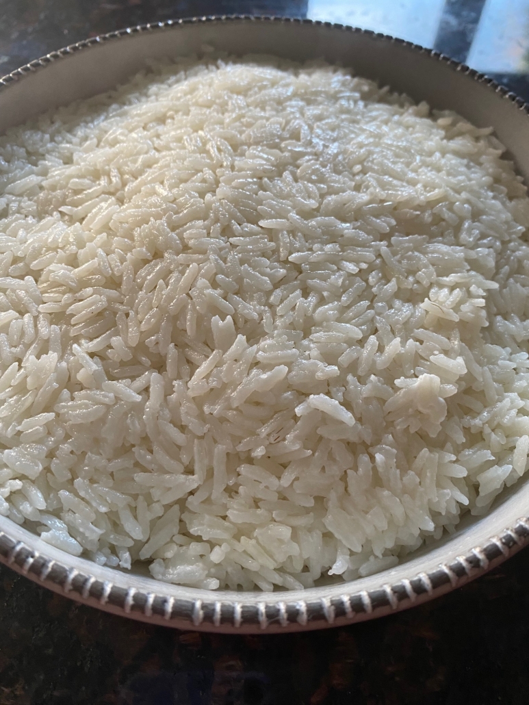 bowl of cooked jasmine rice