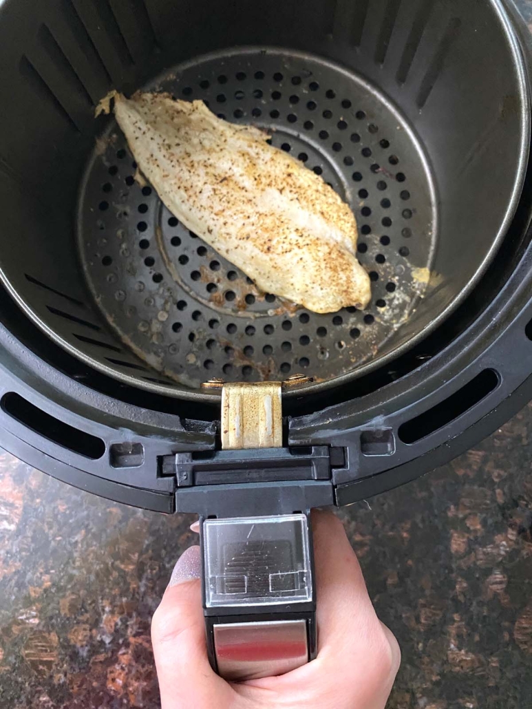 swai fish in air fryer basket