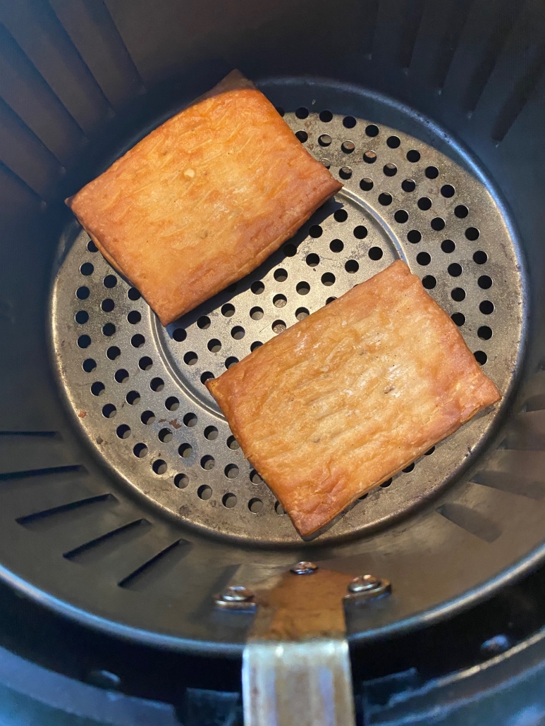Toaster Scrambles in air fryer basket