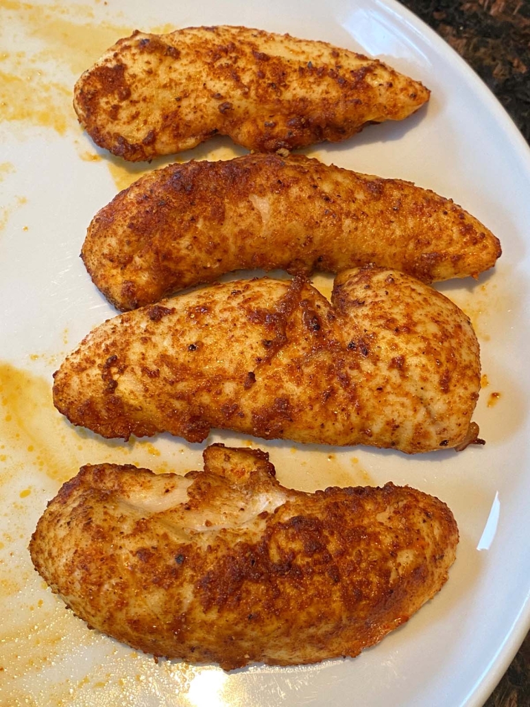 Healthy Baked Chicken Tenders on a serving plate