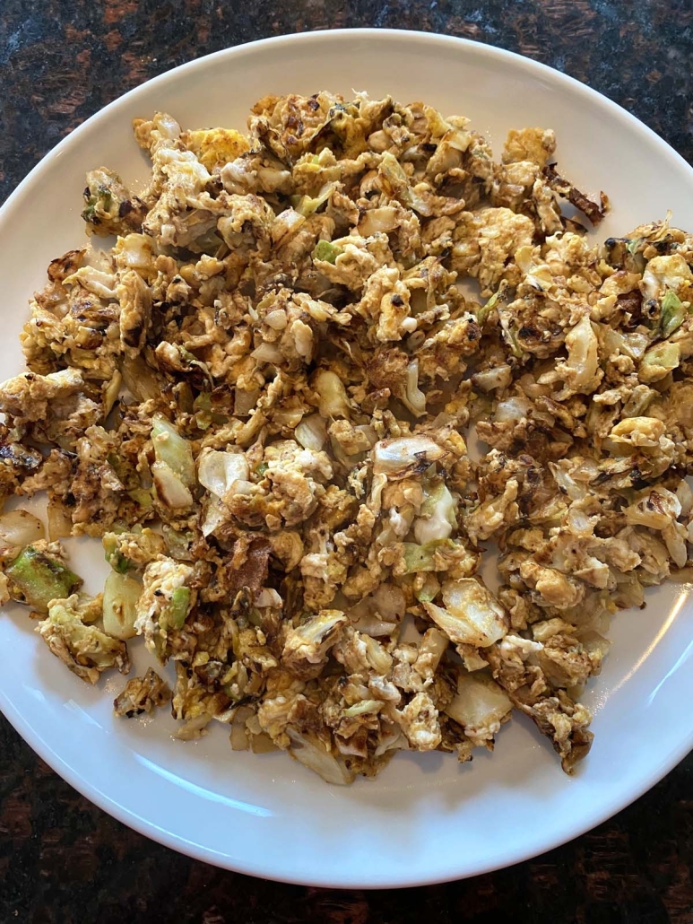 Cabbage And Eggs on a plate