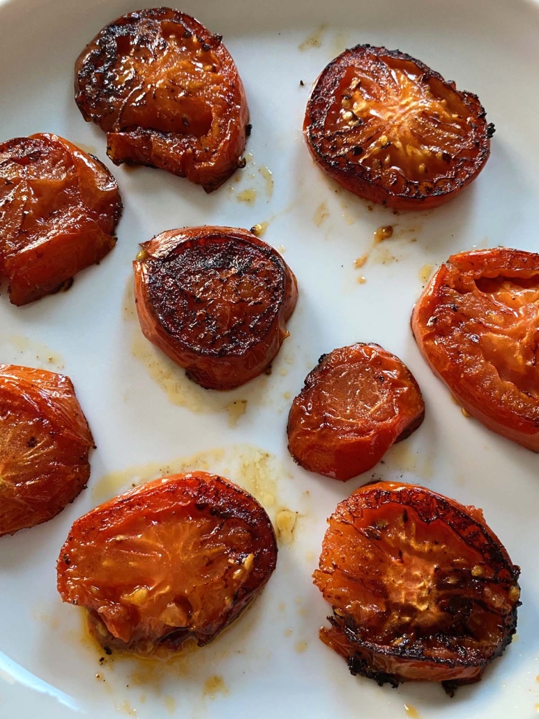 plate of Pan Fried Tomatoes