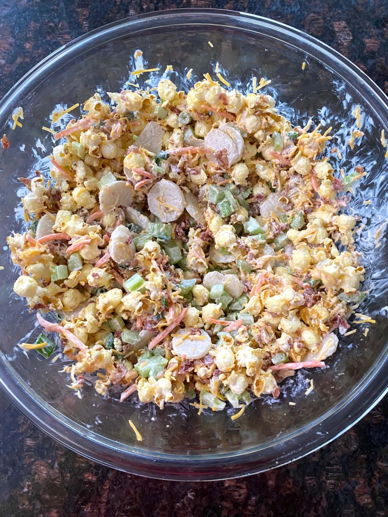 unique side dish of popcorn salad