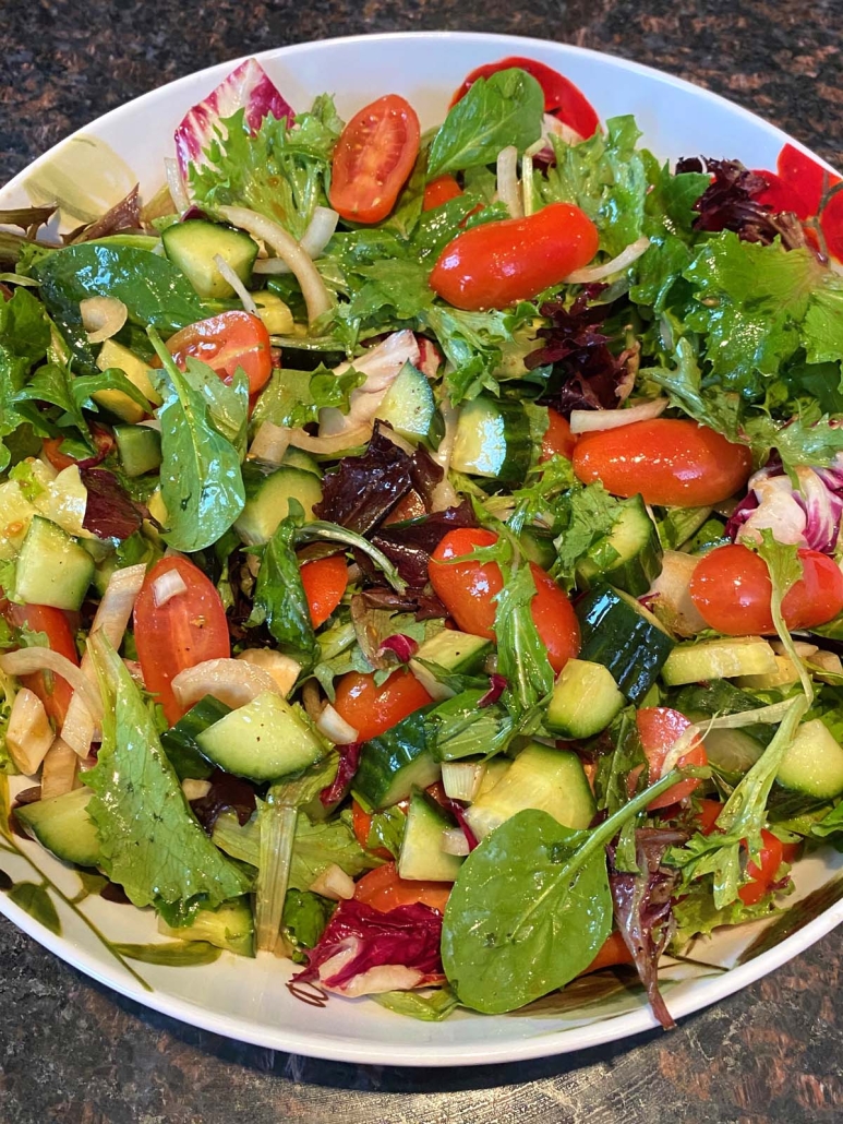 bowl of Spring Mix Salad