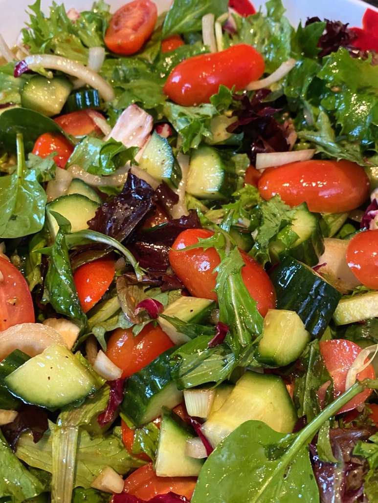close-up of Spring Mix Salad
