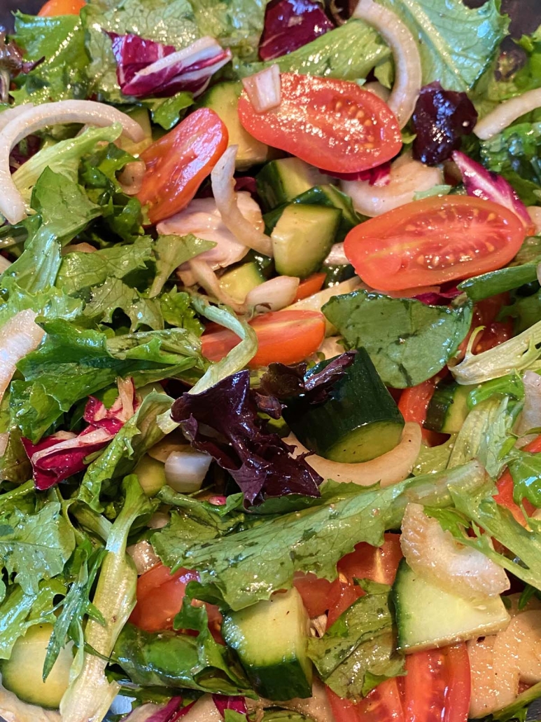 close-up of ingredients in Spring Mix Salad