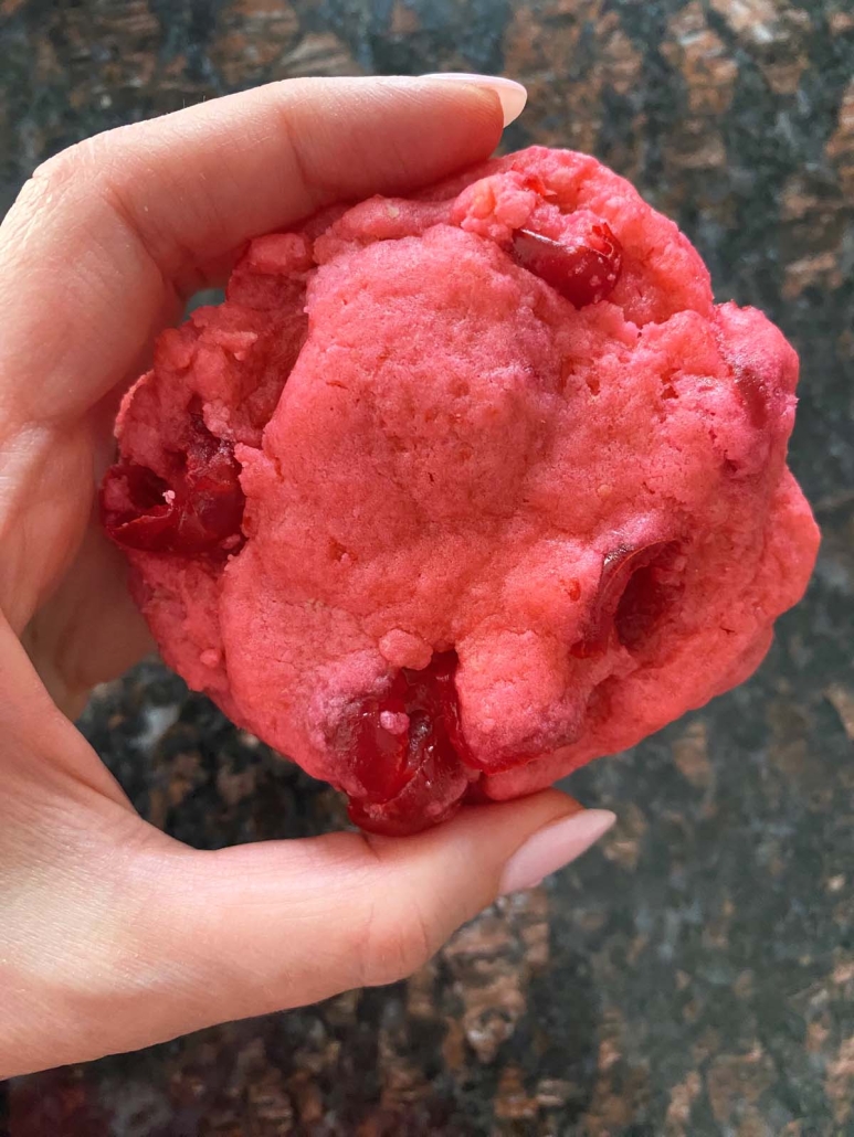close-up of Maraschino Cherry Cookie