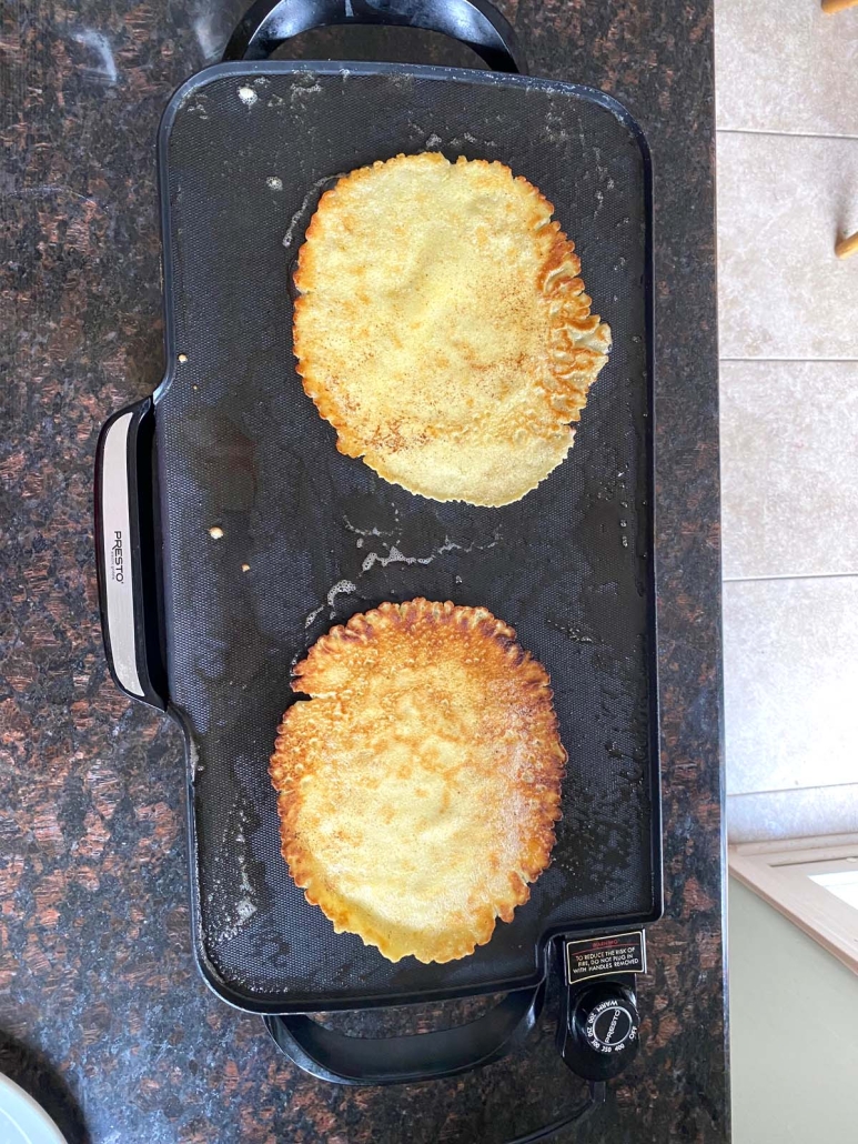 Swedish Pancakes on a griddle