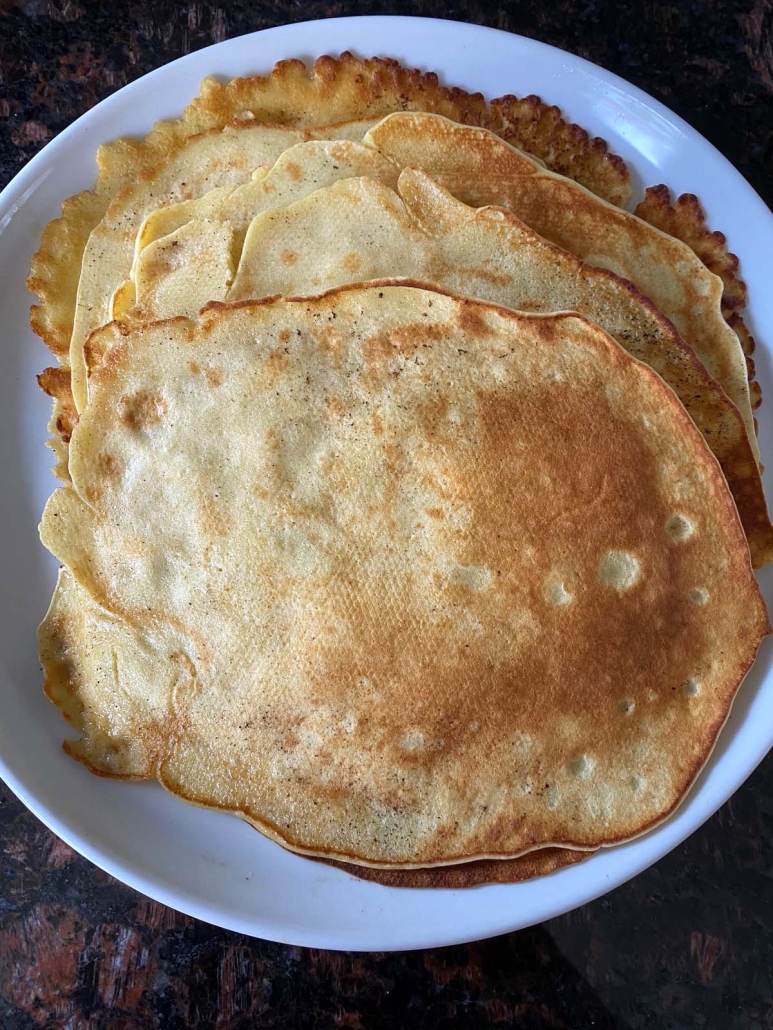 Swedish Pancakes on a serving plate