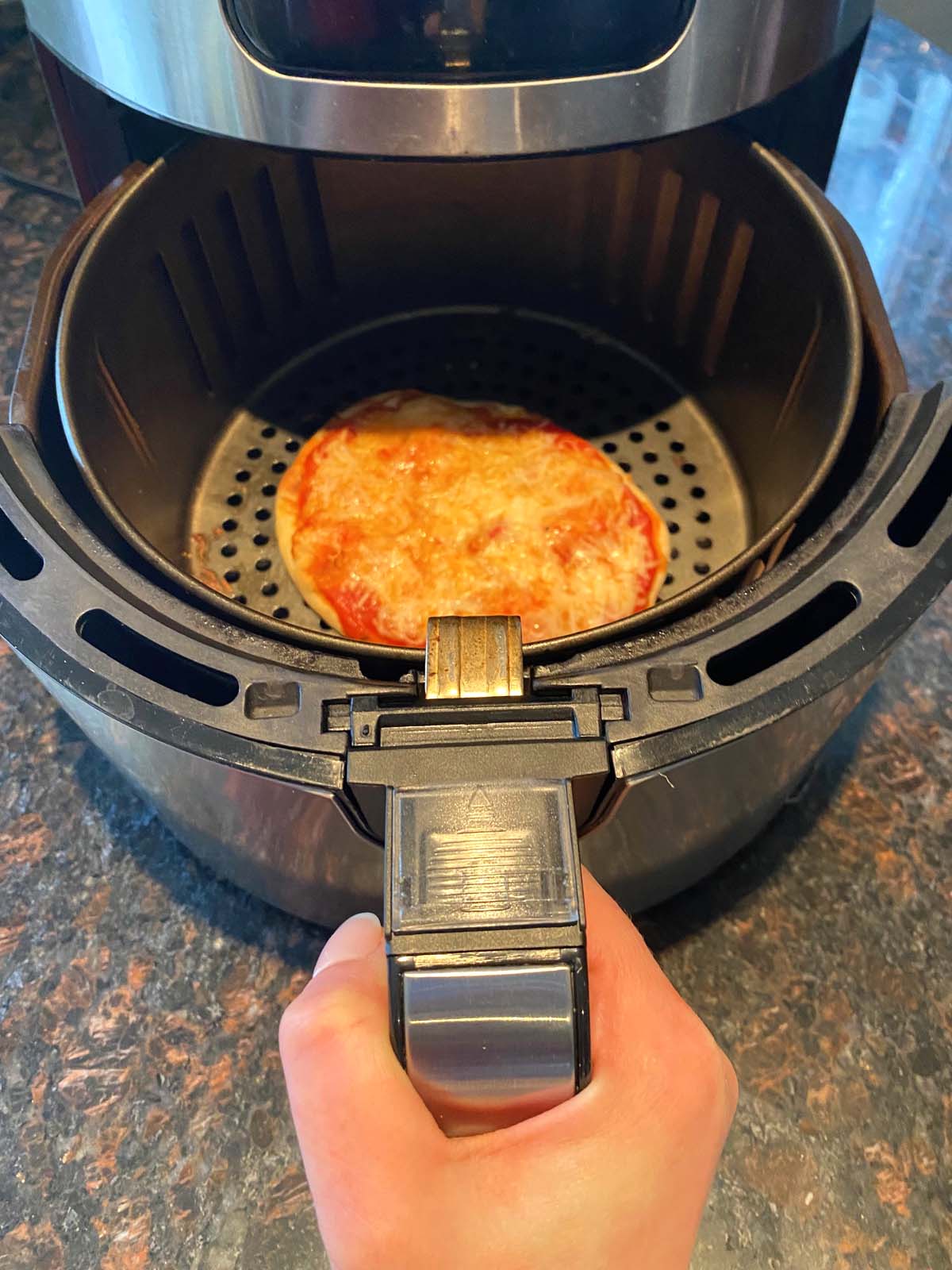 Air fryer naan pizza