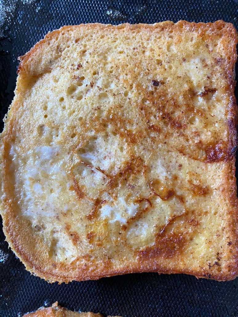 close-up of slice of Brioche French Toast
