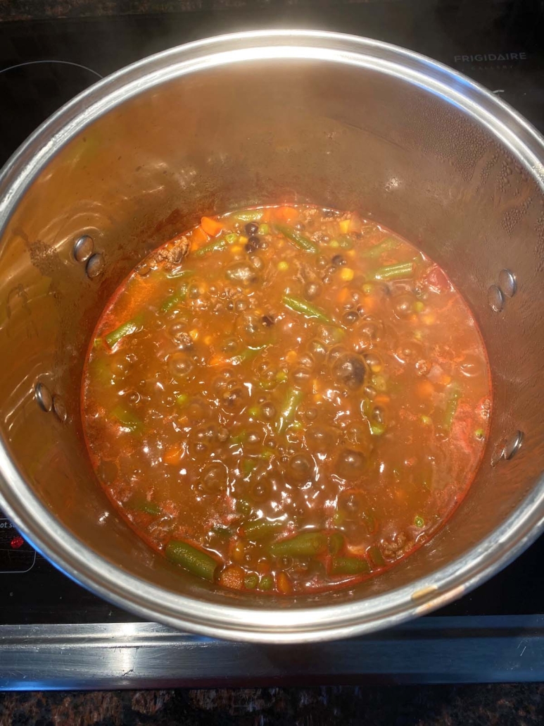 Chili Soup in soup pot