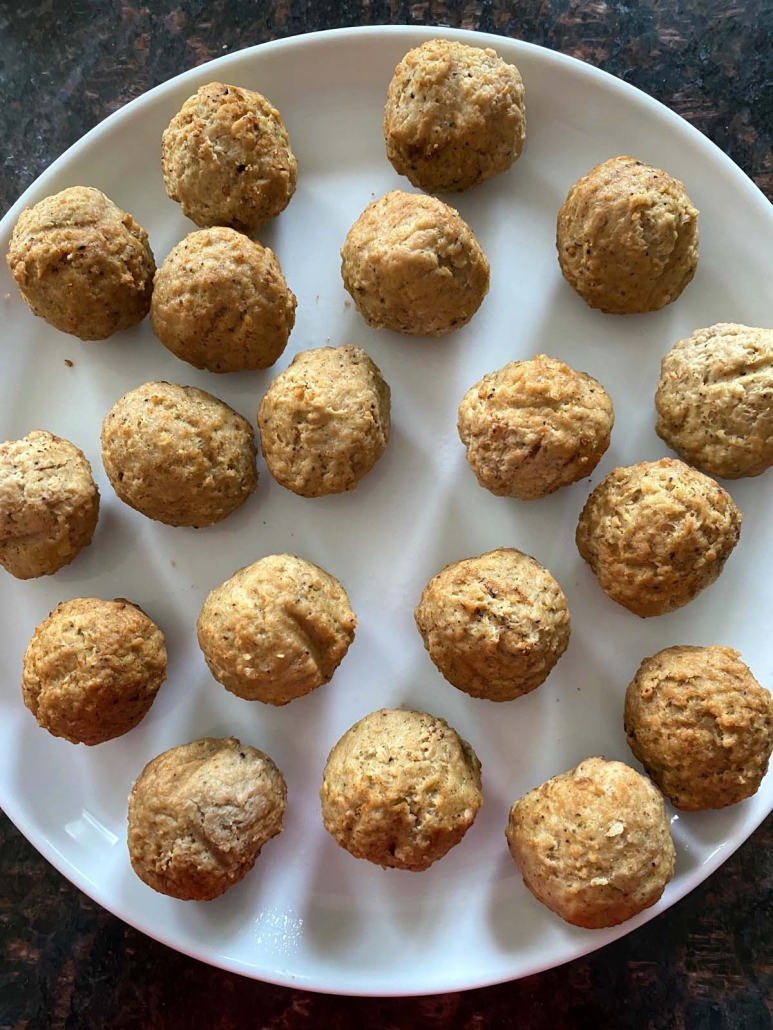 instant pot cooked meatballs on a plate