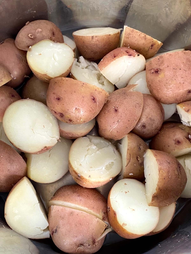 close-up of Instant Pot Red Potatoes