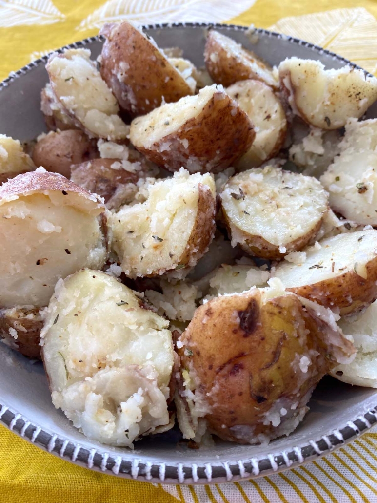 Instant Pot Red Potatoes ready to serve