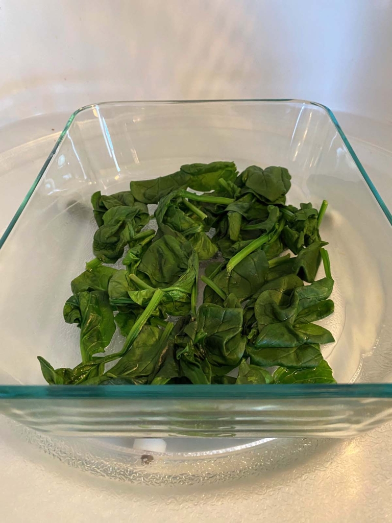 Microwave Steamed Spinach