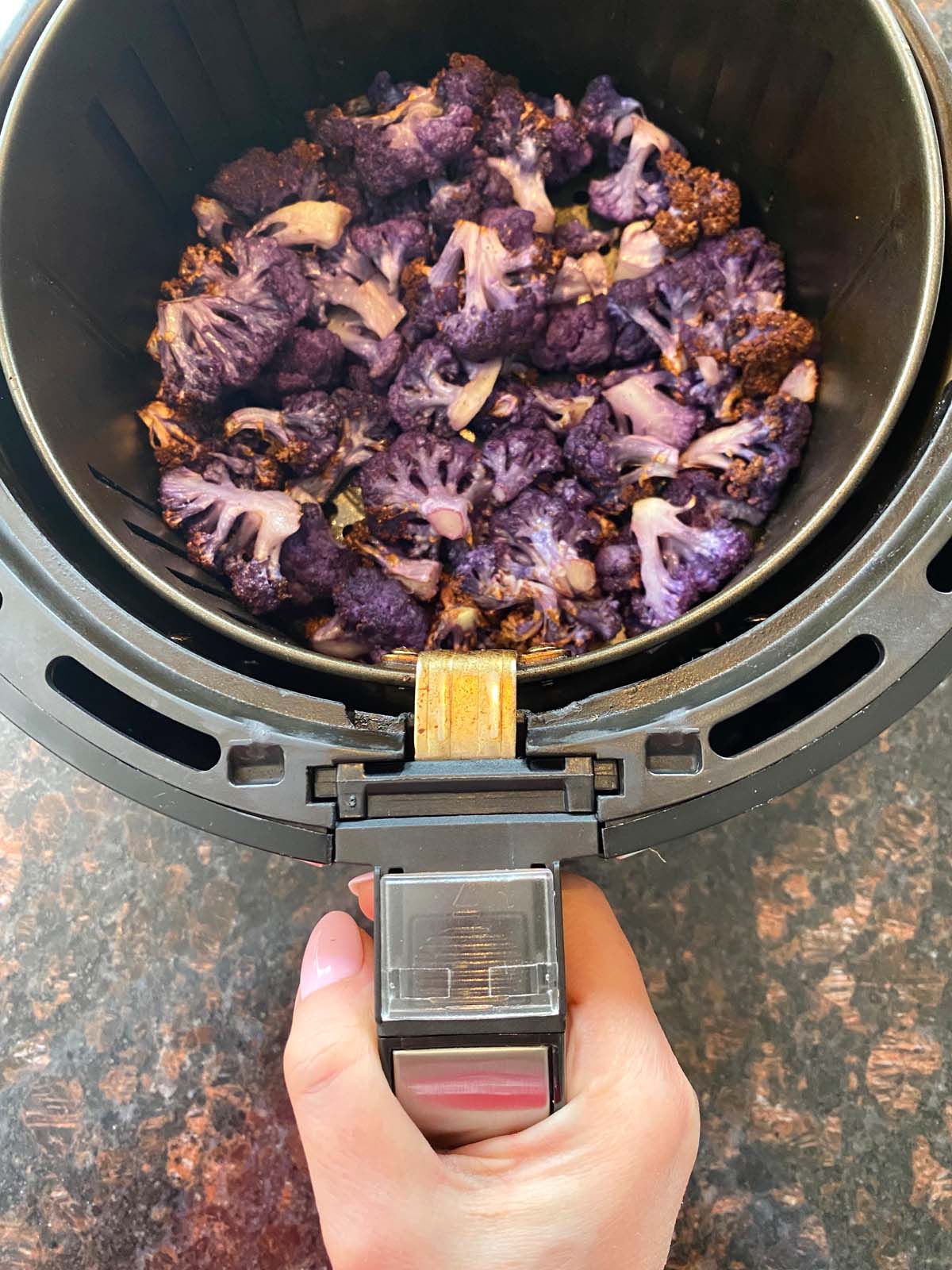 Air Fried Purple Cauliflower.