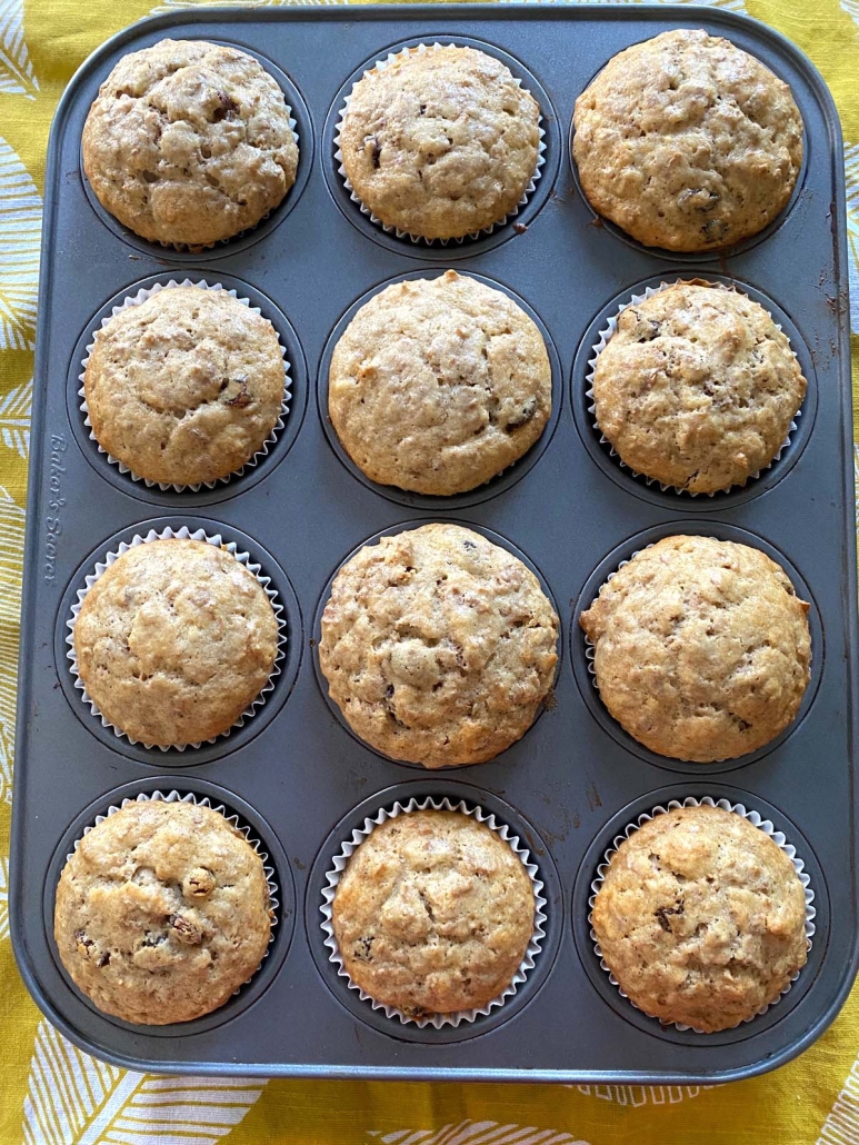 tray of 12 Raisin Bran Muffins