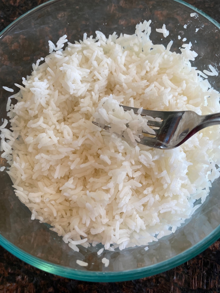 fork in Oven Baked Rice