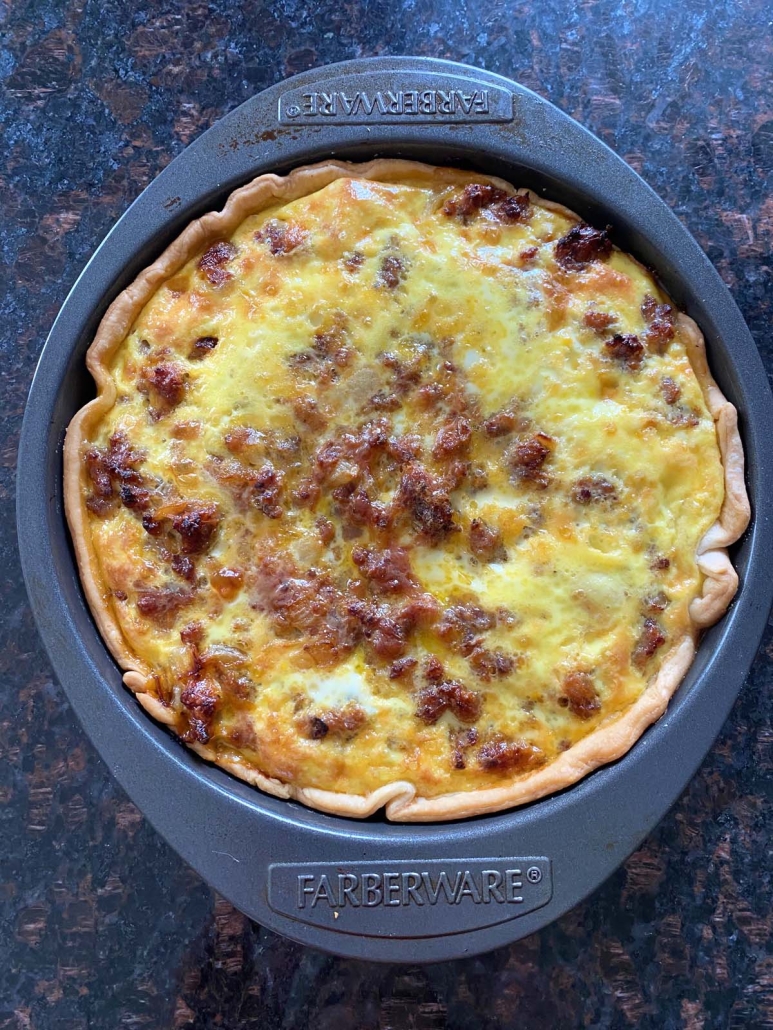 pan of Sausage Quiche