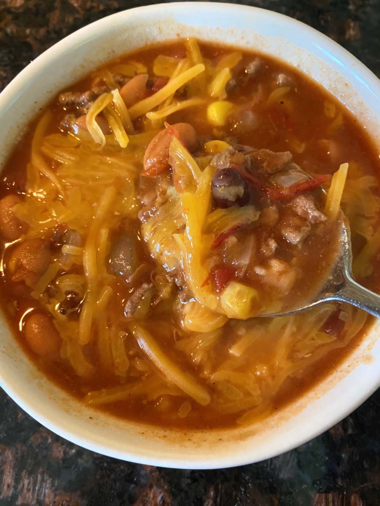 bowl of 7 Can Taco Soup