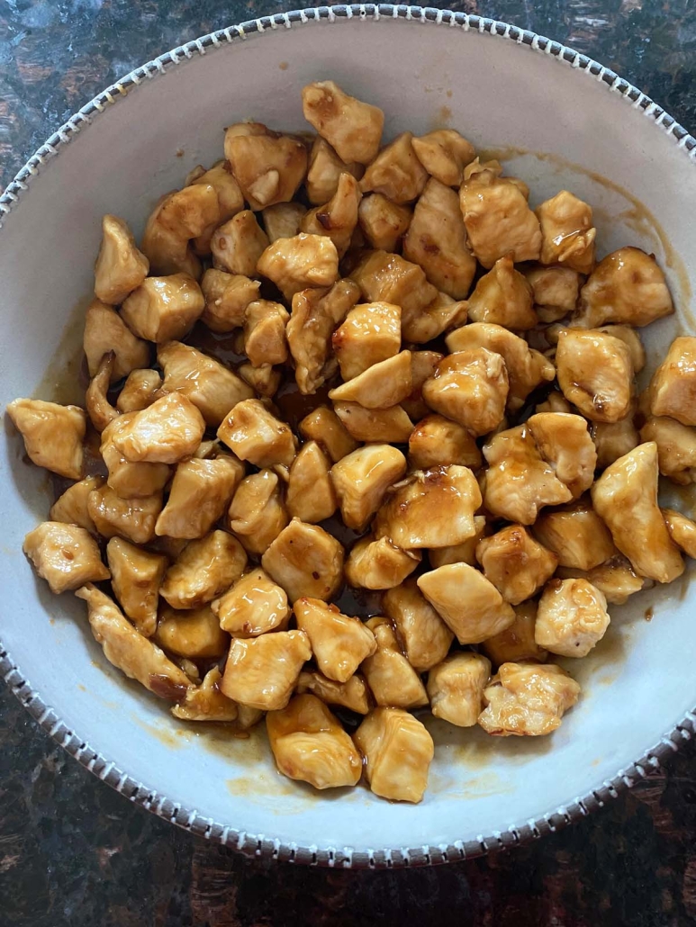 bowl of Air Fryer Chicken Teriyaki