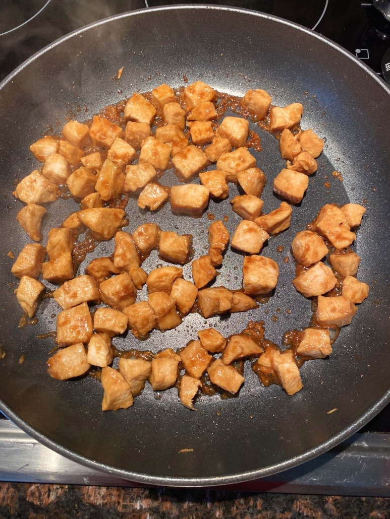 Hibachi Chicken in a skillet