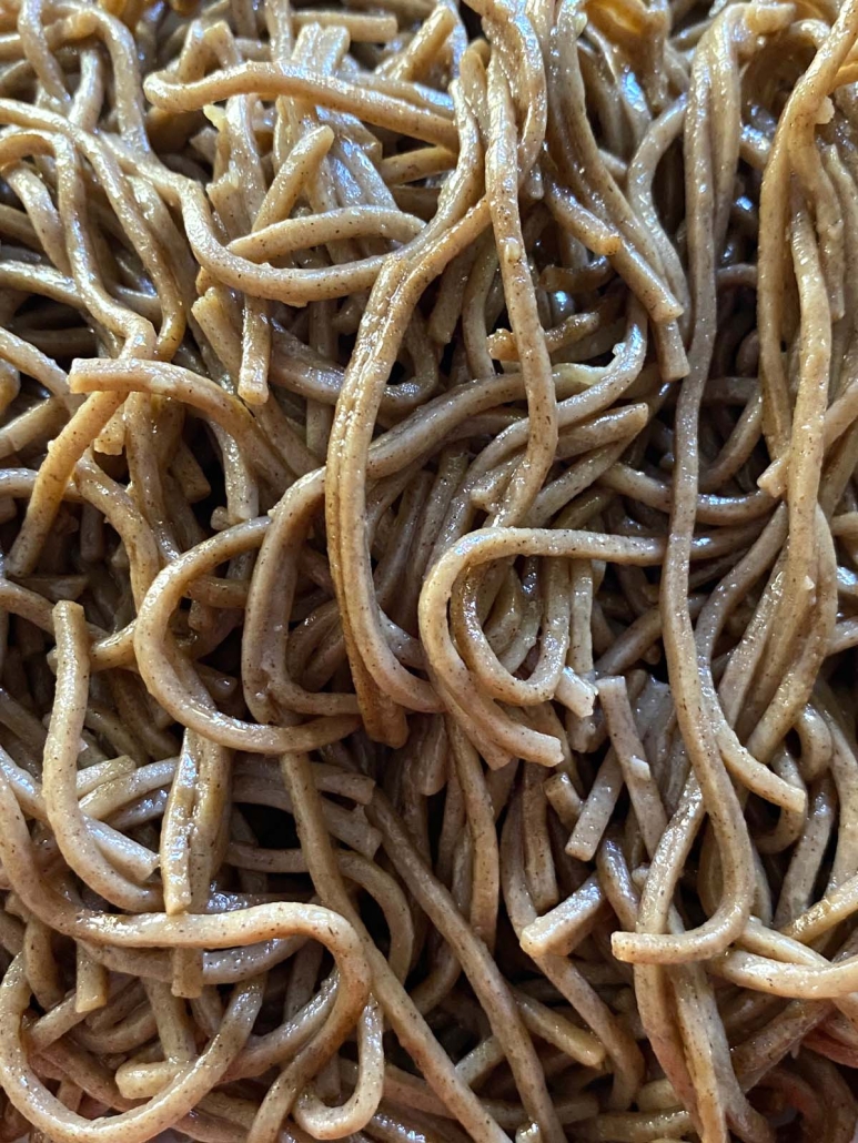 close-up of Hibachi Noodles