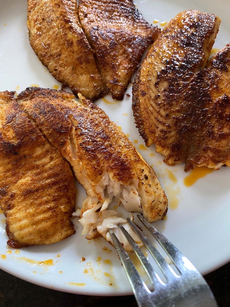 fork tender Pan Fried Tilapia