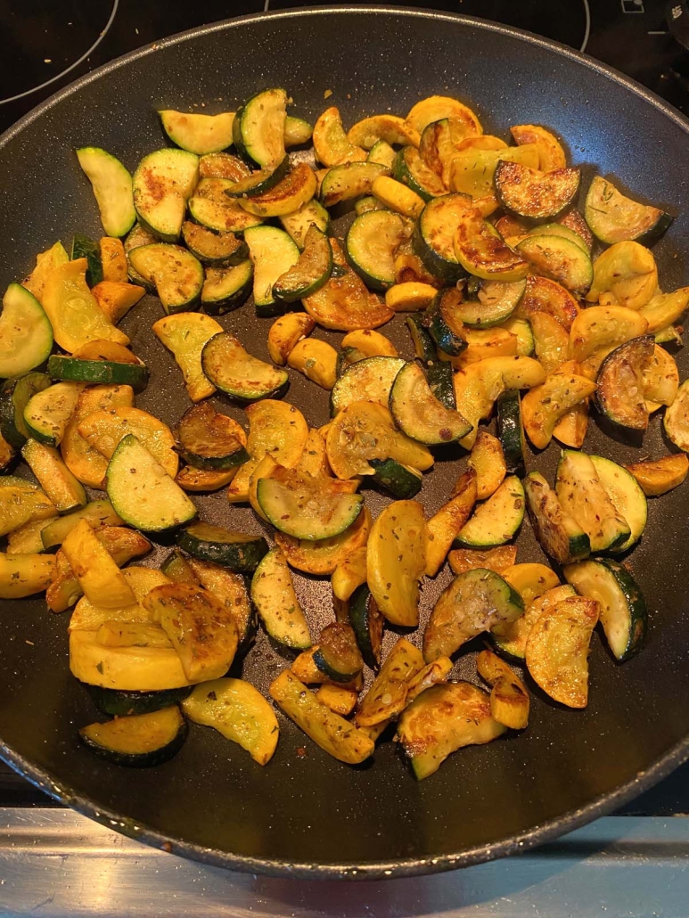 pan fried zucchini and squash