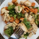 Air Fryer Chicken And Frozen Vegetables (11)