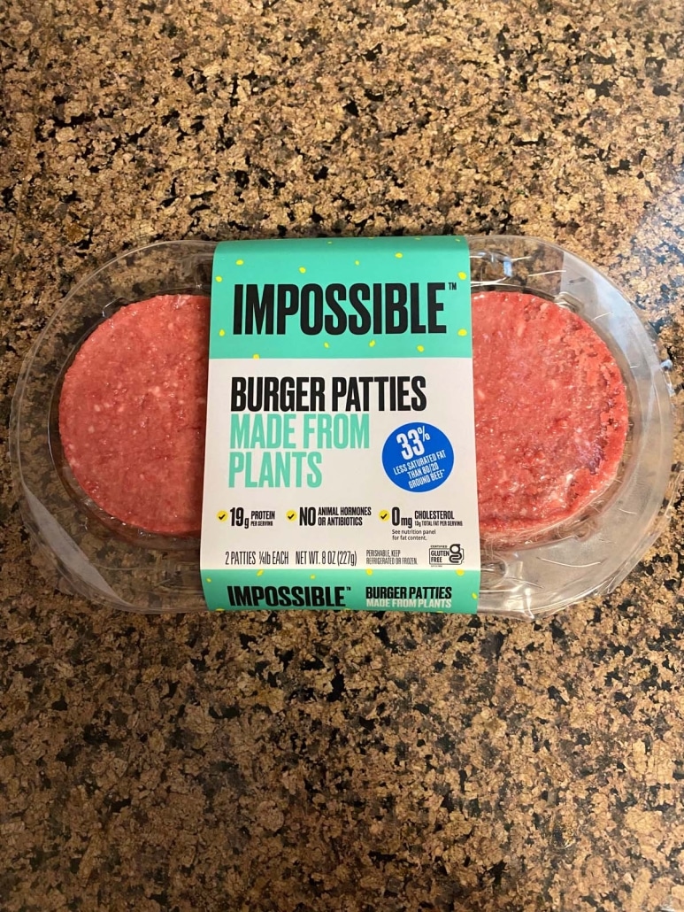 package of Impossible burgers