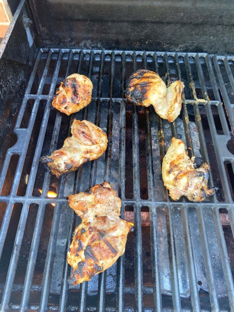boneless chicken thighs on the grill