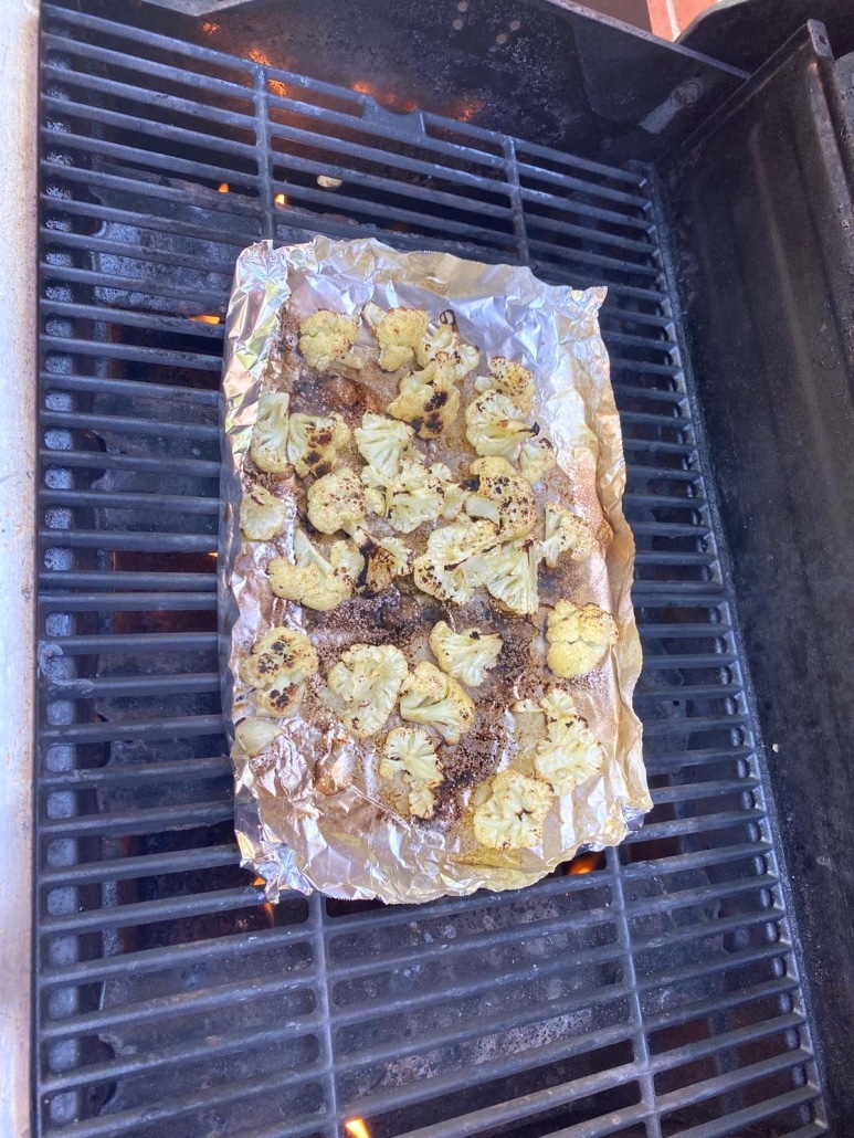 Grilled Cauliflower Florets In Foil