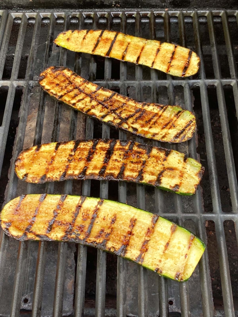 Balsamic Zucchini Slices with nice grill marks