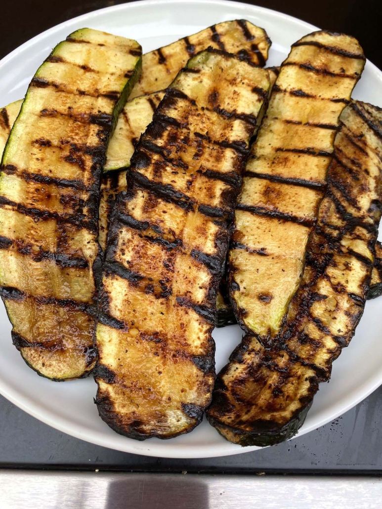 easy cookout side dish Grilled Balsamic Zucchini Slices