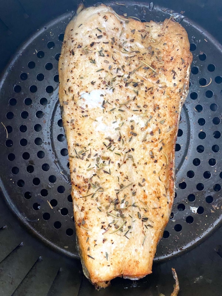 rainbow trout cooking in the air fryer
