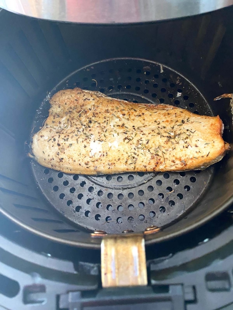 rainbow trout in air fryer basket