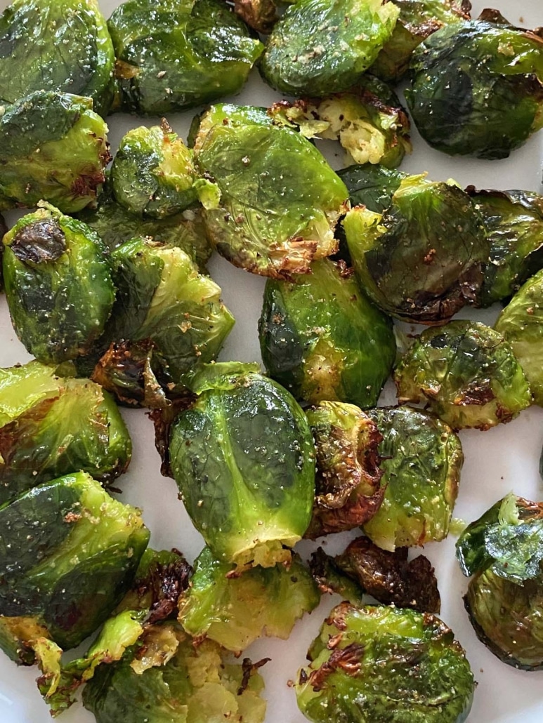 roasted Brussels Sprouts on a plate