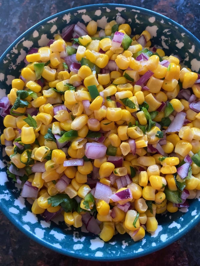 Chipotle Corn Salsa Copycat Recipe in a bowl