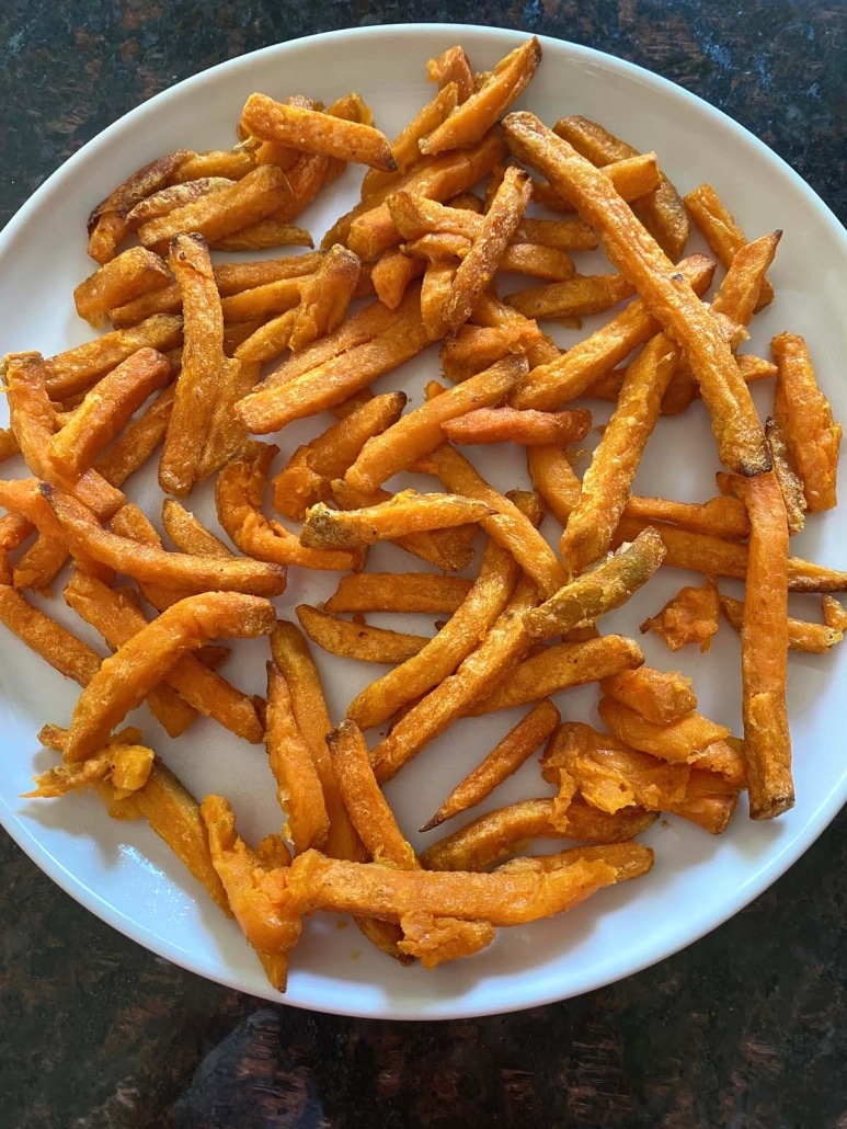 plate of Air Fryer Trader Joe’s Sweet Potato Fries
