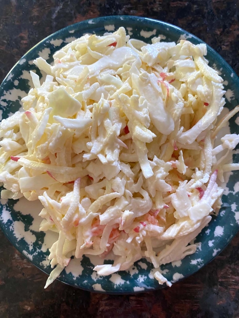 bowl of Apple Coleslaw