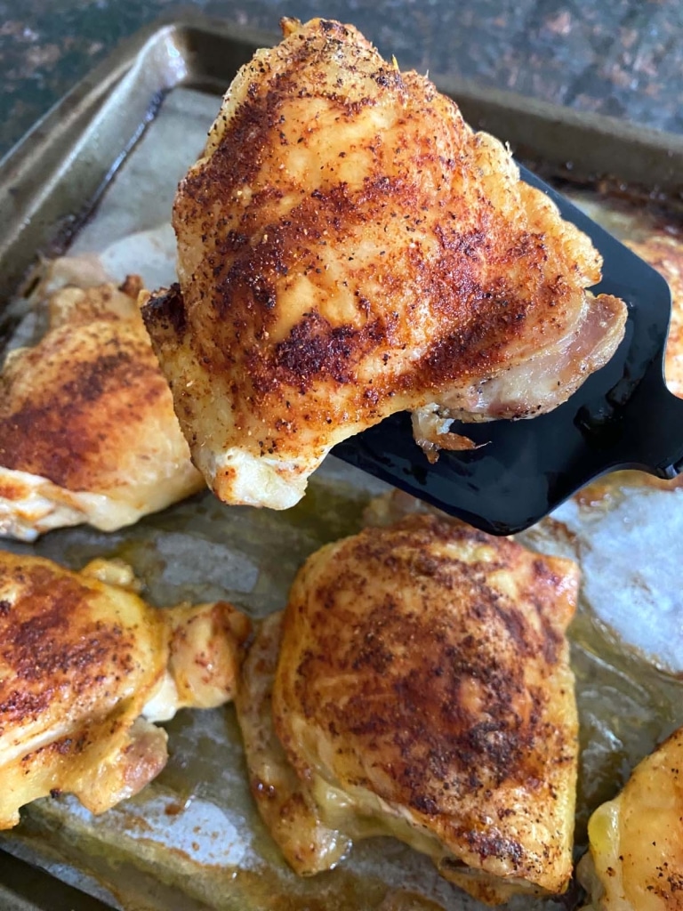 Baked Bone-In Chicken Thighs