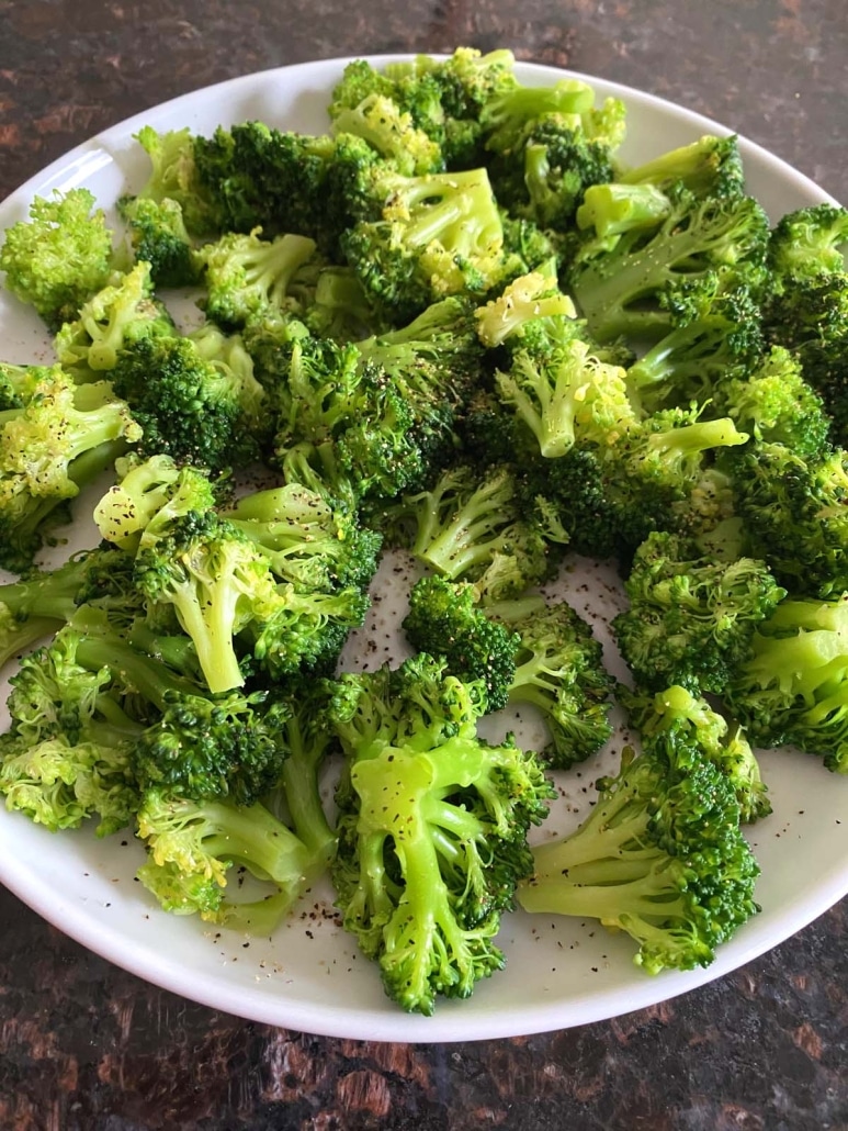 plate of Boiled Broccoli