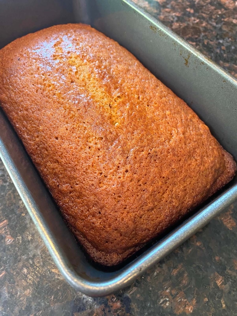 caramelized Honey Cake in a pan