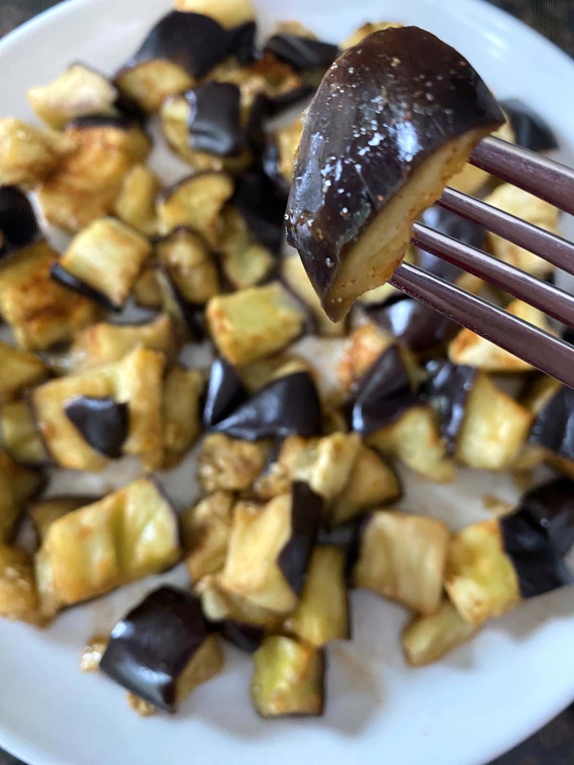 Microwave Eggplant Melanie Cooks