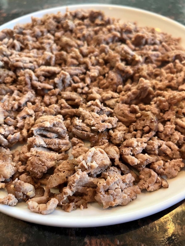 Air Fryer Ground Turkey on a plate