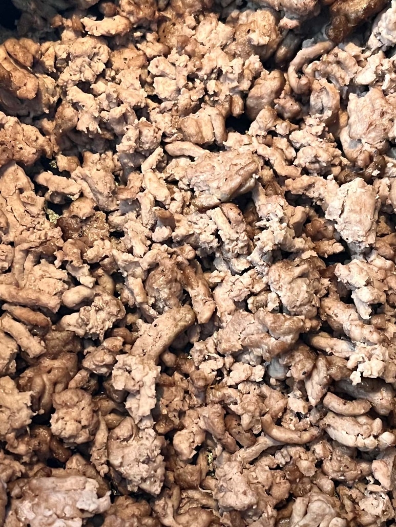 crumbled ground turkey cooked in the air fryer